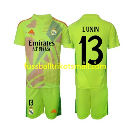 Fußballtrikots Real Madrid Lunin 13 Torwart Kinder 2024-2025 Kurzarm Fourth trikot kaufen